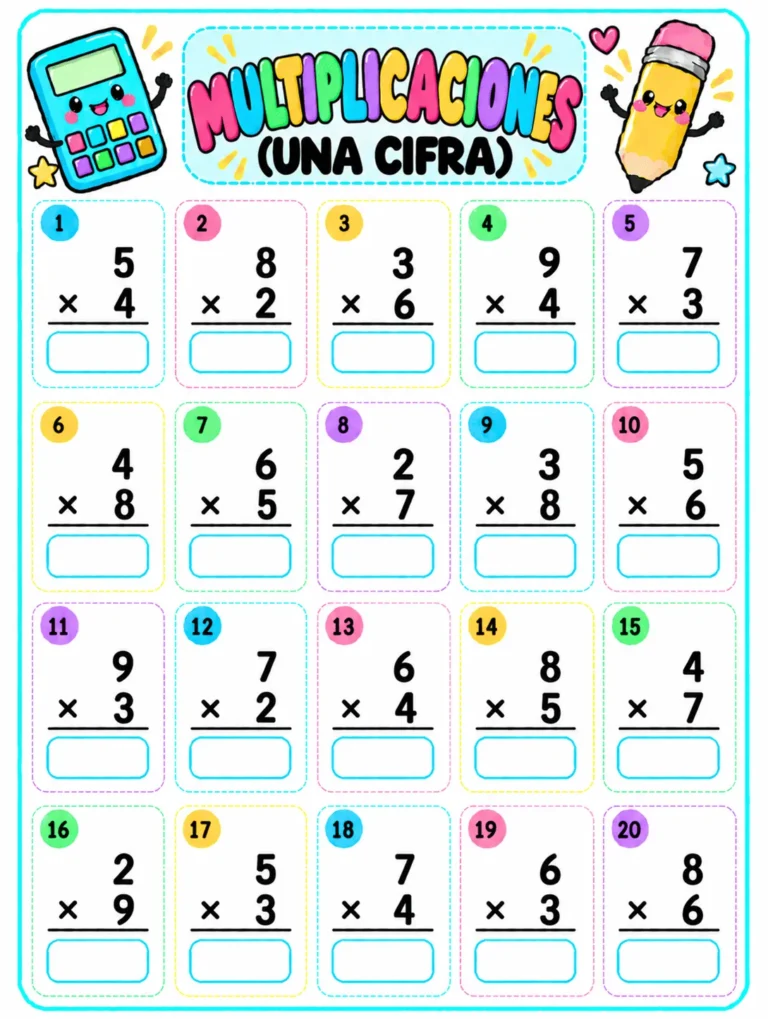 Multiplicaciones por una cifra