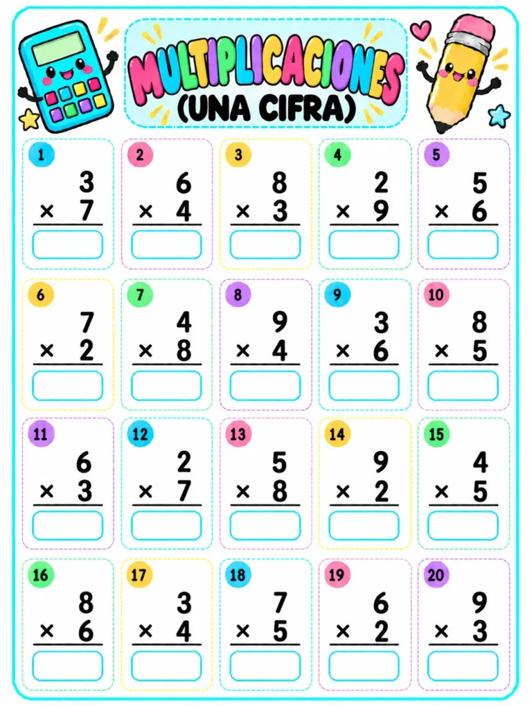 Multiplicaciones por una cifra