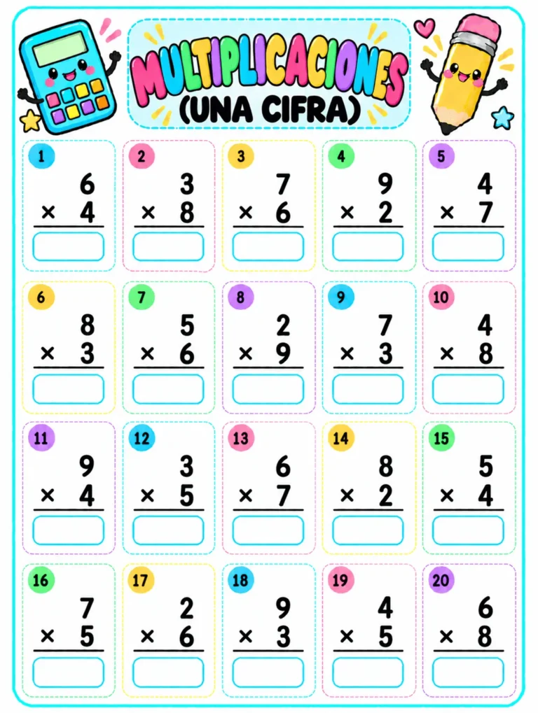 Multiplicaciones por una cifra