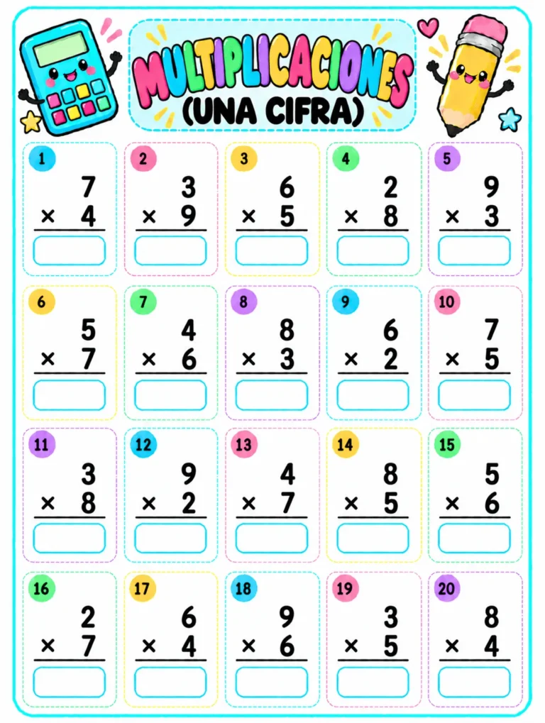 Multiplicaciones por una cifra