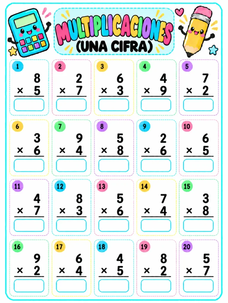 Multiplicaciones por una cifra